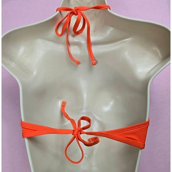 Shade & Shore Orange  Halter Bikini Top Medium - Picture 2 of 3